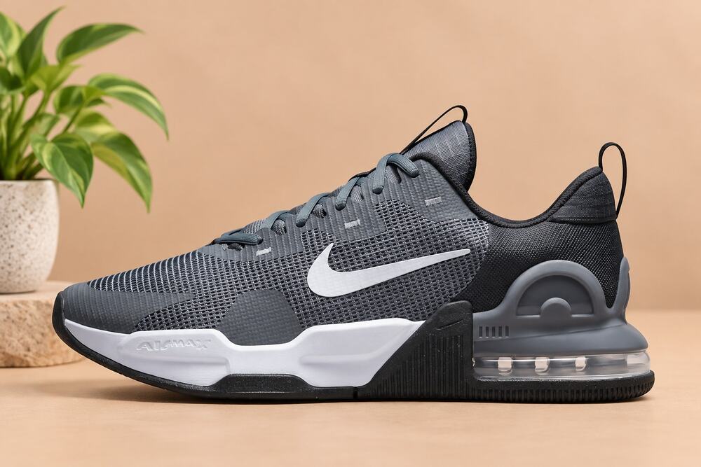 USED Nike Air Max Alpha Trainer 5 Men's Shoes Smoke Grey/White Size 11 US